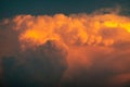 Dramatic evening sky and clouds at sunset Royalty Free Stock Photo