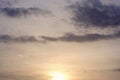 Dramatic Evening Sky with Sun Glow. sunset and sunrise background. dramatic cloudscape background. Royalty Free Stock Photo