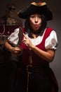 Dramatic Female Pirate Scene Royalty Free Stock Photo