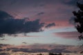 Dramatic fenland sunset, moody sky at night Royalty Free Stock Photo