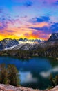 Dramatic skies over Inyo Forest at sunrise