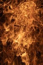 Dramatic fire texture. Burning fire pattern. Glowing flames. Fire background. Intense blaze texture. Fiery background. Abstract Royalty Free Stock Photo