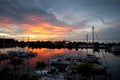 Dramatic Florida Resort Sunset Royalty Free Stock Photo