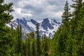 Dramatic forest and Indian Peaks near Red Rock Lake, Nederland, Colorado Royalty Free Stock Photo