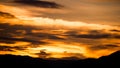 Dramatic golden sky Royalty Free Stock Photo