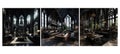 dramatic gothic living room interior design ai generated