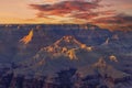 Dramatic Grand Canyon sunset Royalty Free Stock Photo