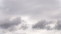 Dramatic gray clouds in the sky. Beautiful gray and white cloudy sky, 16:9 panoramic format