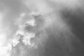 Dramatic gray clouds in the sky. Beautiful gray and white cloudy rainy sky Royalty Free Stock Photo