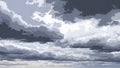 Dramatic Gray Sky with Textured Clouds Royalty Free Stock Photo