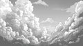 Dramatic grayscale cloudscape moody sky Royalty Free Stock Photo