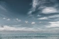 Dramatic grey sea and sky background template
