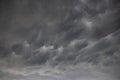 Dramatic grey, stormy clouds, ominous dark sky during storm Royalty Free Stock Photo