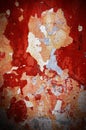 Dramatic grunge red old wall surface background, texture for you