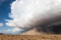 A Haboob dust storm in the desert Royalty Free Stock Photo