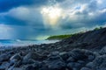 Dramatic Hawaiian Coastline Before the Storm