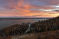 Dramatic heaven and magic reflection on the Lena river