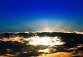 Dramatic high altitude cloudscape background