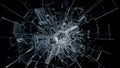 Exploding Glass Shards on Black Background Royalty Free Stock Photo
