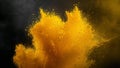 Dramatic high-speed capture of rich burnt sienna colored powder exploding upwards creating an abstract cloud of fine particles Royalty Free Stock Photo