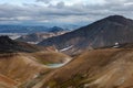 Dramatic Iceland scenery with colorful rhyolite.