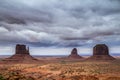 dramatic and iconic western landscape in Monument Valley Royalty Free Stock Photo