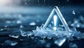 Frozen Warning: Ice Alert Symbol Royalty Free Stock Photo