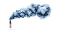 A dramatic image of vapor flowing from a vape device showcasing swirling blue smoke against a light background