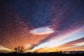 Incredible sunset, stunning colors of the sky Royalty Free Stock Photo