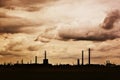 Dramatic industrial landscape Royalty Free Stock Photo