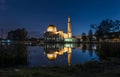 Lakeside mosque sunrise Royalty Free Stock Photo