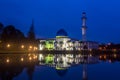 Lakeside mosque sunrise Royalty Free Stock Photo