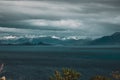 Dramatic landscape with Andes mountains in the background. Royalty Free Stock Photo