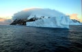 Dramatic landscape in antarctica, with huge iceberg Royalty Free Stock Photo