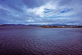 Dramatic landscape of the Beagle Channel with mountains and cloudy sky Royalty Free Stock Photo
