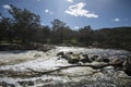 The dramatic landscape of Bell`s Rapids, Avon Valley, Western Australia Royalty Free Stock Photo