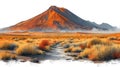 Dramatic Landscape of Caldera Blanca Volcano in Lanzarote Canary Island AI Generated