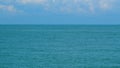 Dramatic Landscape Clouds Above The Sea Or Ocean. Blue Sky With White Clouds Moving Panorama Summer. Still. Royalty Free Stock Photo