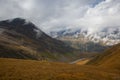 Dramatic landscape in high mountains in Obergurgl, Austria