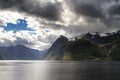 Dramatic landscape at Hjorundfjord