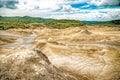 Dramatic landscape near paclele mari romania, vulcanii noroiosi natural reserve, buzau county, romania Royalty Free Stock Photo