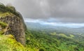 Dramatic landscape of Nuuanu Pali, Oahu, Hawaii