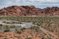 valley of fire landscape and road Moapa Valley Nevada Royalty Free Stock Photo
