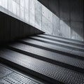 Dramatic Light on an Industrial Concrete Staircase Royalty Free Stock Photo