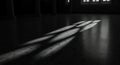 Dramatic light ray in a dark wooden hall Royalty Free Stock Photo