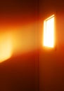 Dramatic light ray through the window of prison cell background Royalty Free Stock Photo