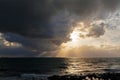 Dramatic Light with Sun Rays and Heavy Clouds