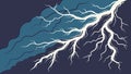 Dramatic Lightning Bolt Strike, Natural Power and Electrifying Energy, vector design Generative AI Royalty Free Stock Photo