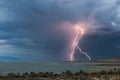 Lightning storm in Salt Lake City, Utah Royalty Free Stock Photo