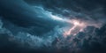 Dramatic Lightning Storm Cloudscape Intense Weather Photography Royalty Free Stock Photo